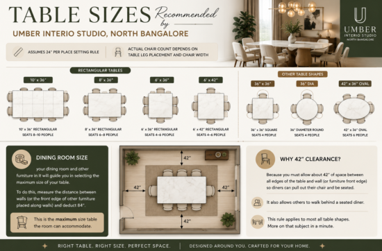 dining table size