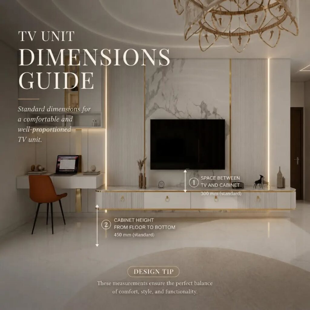 TV unit dimension